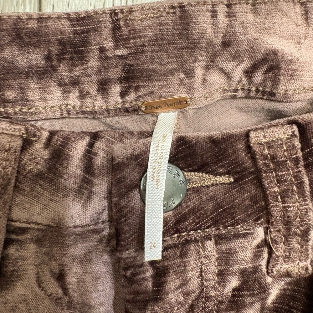 Free People Textured Velvet Pants in Brown - Picture 11 of 14